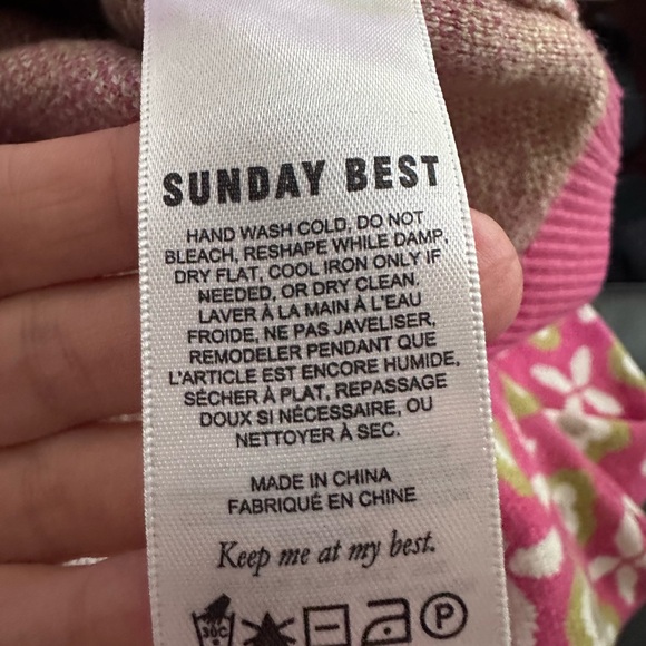 Vintage style oversized wool and cotton Sweater - Picture 4 of 5